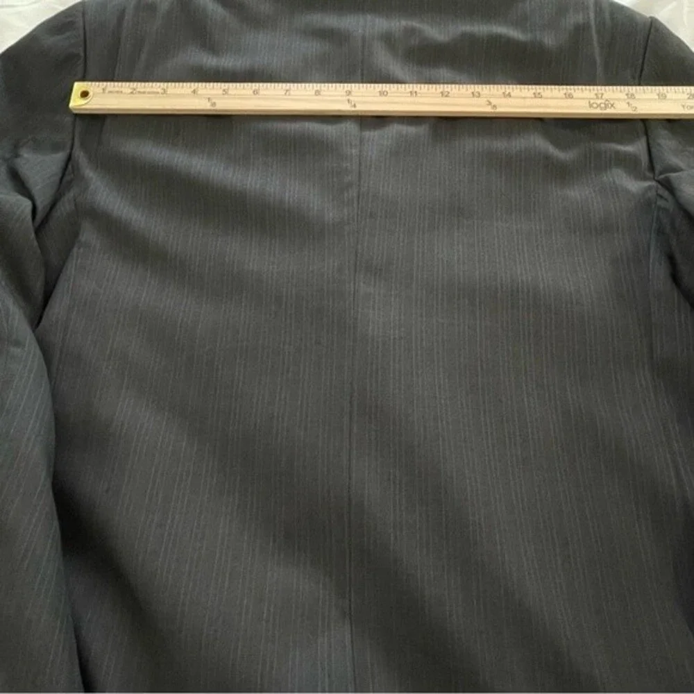 Banana‎ Republic Blazer Jacket Size 46L Gray Blue Pinstripe